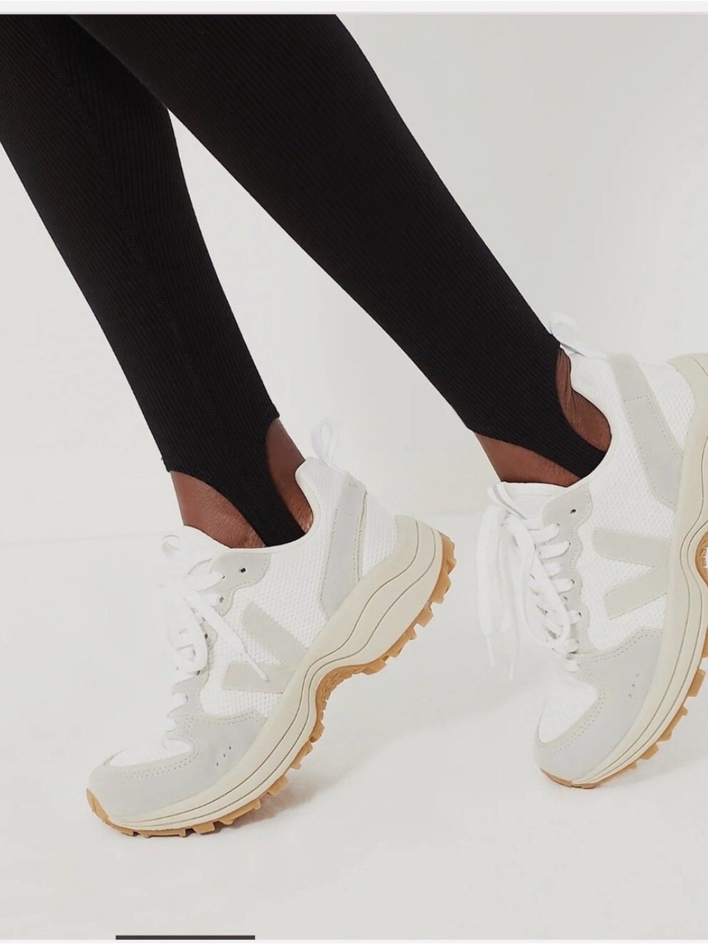 Veja White and Gum-Trim Chunky Sneakers
